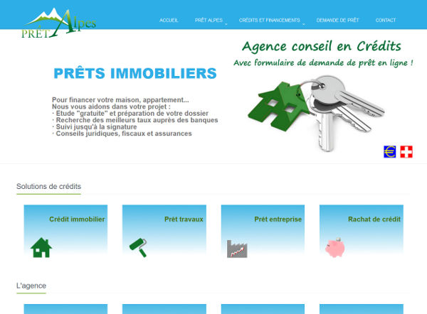 page d'accueil Prêt Alpes couleur